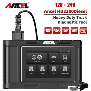 Ancel HD3200 เครื่องสแกนเนอร์ OBD2 DPF Regeneration รีเซ็ตน้ํามัน และเครื่องมือวิเคราะห์ดีเซล สําหรับรถยนต์ รถบรรทุก Fuso Hino Isuzu UD