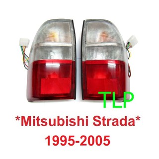 ไฟท้าย MITSUBISHI TRITON STRADA 1995 - 2004 MK รวมขั้วและหลอดไฟ มิตซูบิชิ สตราด้า ไฟ เสื้อไฟท้าย ไฟท้ายรถ ไฟหลัง