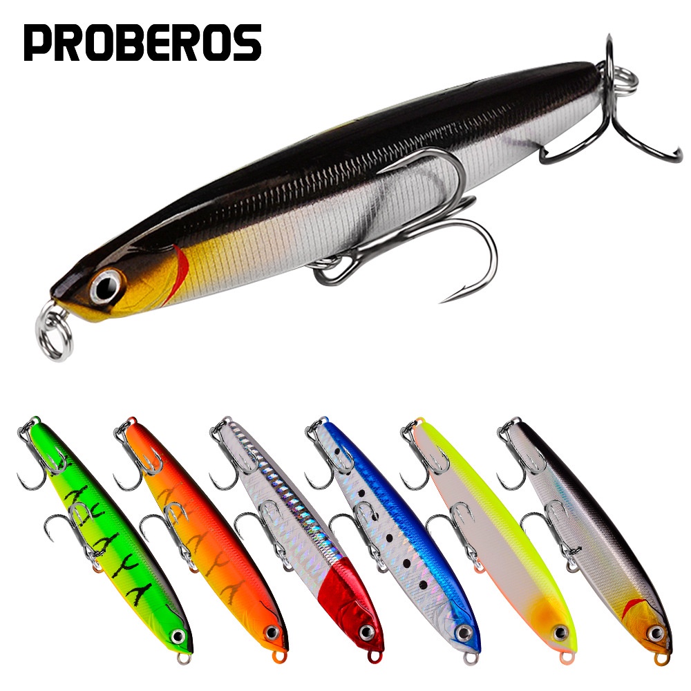 PROBEROS 1PCS Sinking Pencil Fishing Lure 10g 14g 18g 24g Bass Trolling