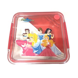 กล่องข้าว ลายเจ้าหญิง Disney สีแดง (ขนาดใหญ่) BPA Free เข้าเวฟได้