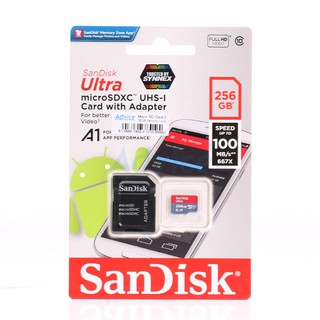 Micro SD 256GB Class10 SanDisk ULTRA (100 MB/s.)