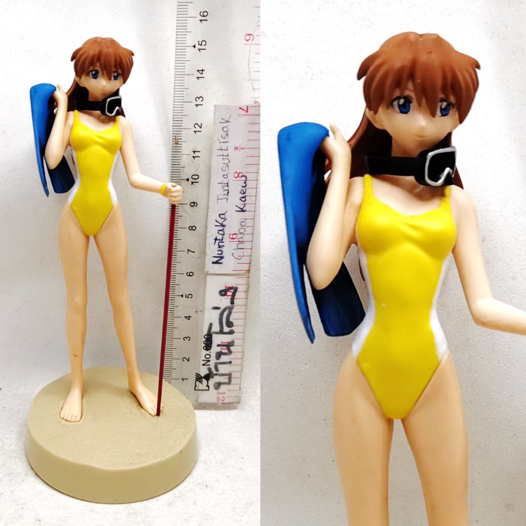 (แท้/มือ2) SEGA Neon Genesis Evangelion Island resort Collection Figure Asuka Langley Japan