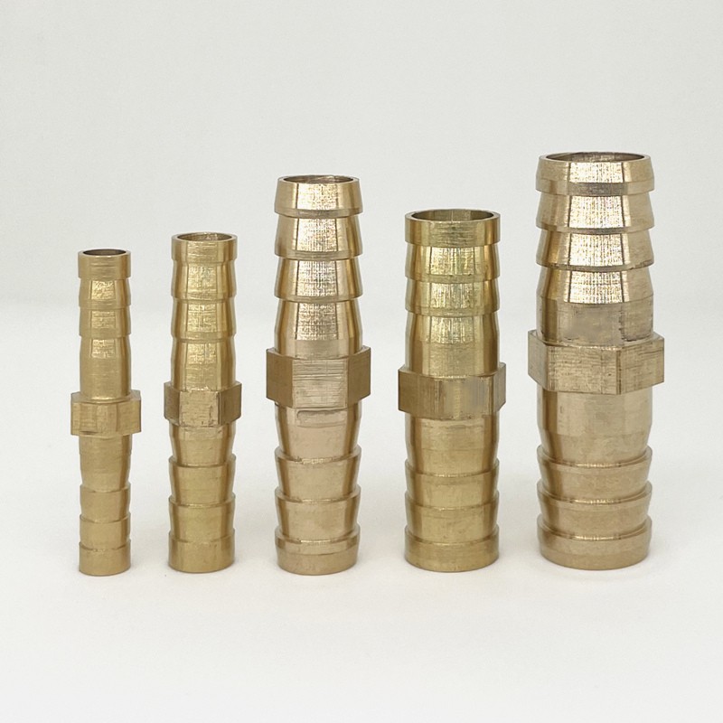 Brass Straight Hose Pipe Fitting Equal Barb 6mm 8mm 10mm 12mm 14mm Copper Barbed Coupler Connectors