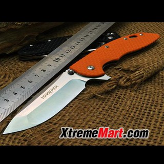 มีดพับ Hinderer CTS-18HP สีส้ม Hunting Folding Knives G10 Handle Survival Knife