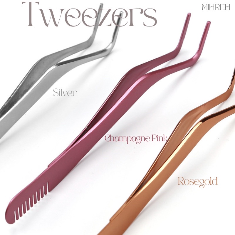 (พร้อมส่ง) แหนบคีบขนตาปลอม แหนบติดขนตาปลอม ปลายเป็นหวี – โปรปัง