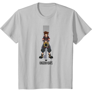 เสื้อยืดแขนสั้นลําลอง คอกลม พิมพ์ลาย Disney Kingdom Hearts III Sora Keyblade สไตล์คลาสสิก สําหรับผู้ชาย