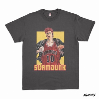 การพิมพ์ฝ้ายเสื้อยืด ลาย MANGA: SLAMDUNK สีดําS-4XL