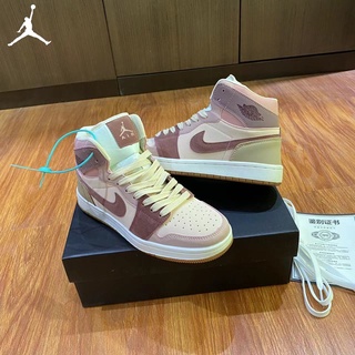 Nike ของแท้ 100% AIR JORDAN รองเท้าผ้าใบลําลอง ข้อสูง เหมาะกับการเล่นบาสเก็ตบอล สําหรับผู้ชาย ผู้หญิง