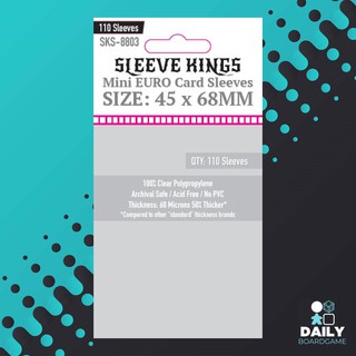 Sleeve Kings : 45x68 mm Mini Euro Card Sleeves - 110 Pack