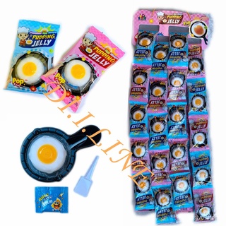 จำหน่ายยกแพ็ค มี 40ห่อเยลลี่ไข่ดาวพุดดิ้งไข่ดาว เยลลี่ไข่ดาว (Fried egg pudding Jelly) พุดดิ้งเยลลี่ DIY