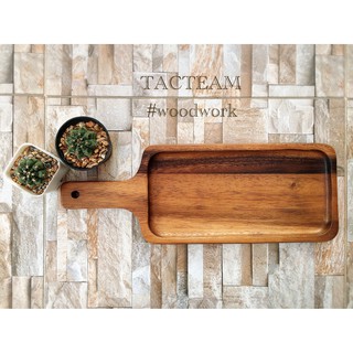 เขียง ถาดอาหาร ไม้จามจุรี เคลือบ food-grade (Size S) ผลิตและจัดจำหน่ายโดย... TACTEAM ‪#‎woodwork‬