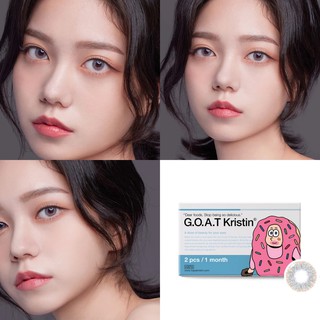 Hapakristin คอนแทคเลนส์เกาหลี สี G.O.A.T Kristin Silly Kristin ตัวเลนส์เป็นsilicone hydrogel รายเดือน