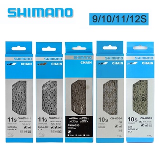 Shimano Chain HG53/54/95/701/901 M8100 จักรยานโซ่ Rantai Basikal 9/10/11/12 Speed Road Bike Rantai MTB โซ่ Fit SLX XTR XT