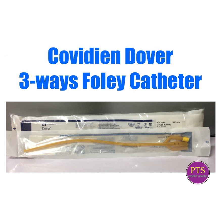 สายสวนปัสสาวะ Covidien Dover 3 way Foley Catheter (ชื่อใหม่ Cardinal Health) (30 mL) (1 เส้น)