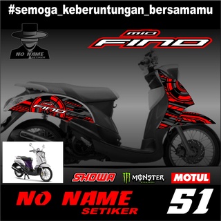 Mio สติกเกอร์ FINO karbu striping striker (51) 2012-2013 สําหรับติดตกแต่งรถยนต์