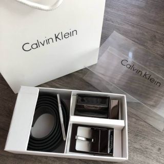 เข็มขัด Calvin Klein Belt and Buckle Set มีหัว 2 แบบ