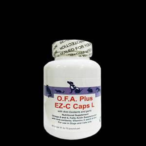 O.F.A. Plus EZ-C Caps L(Exp.08/21) อาหารเสริมบำรุง ผิวหนัง สำหรับสุนัข สำหรับน้ำหนัก 18kg ถึง 32kg จำนวน 60 แคปซูล สัตว์เลี้ยง แมว หมา สุนัข นก ปลา ตู้ปลา บ้านหมา บ้านแมว กรง อาหาร ชาม ปลอกคอ