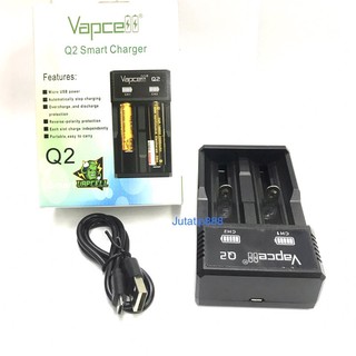 เครื่องชาร์จถ่านVapcell Q2รางชาร์จถ่าน แท่งชาร์จถ่านแบบ2ก้อนVapcellแท้100%