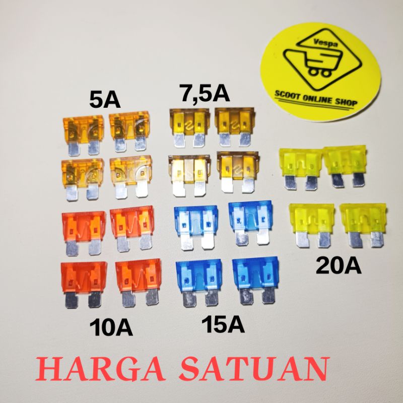 Vespa Fuse / Vespa Fuse 5A / 7.5A / 10A / 15A / 20A / 3A