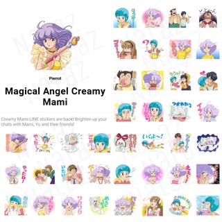 สติกเกอร์ไลน์ ทรามวัยกายสิทธิ์ Magical Angle Creamy Mami ภาษาญี่ปุ่น ไม่หมดอายุ