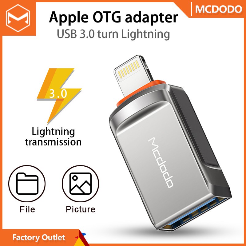 iPhone Mcdodo เพื่อ USB 3.0 Adapter OTG สายเคเบิ้ลอะแดปเตอร์แปลงเชื่อมต่อ iPhone กับแฟลชไดรฟ์ USB