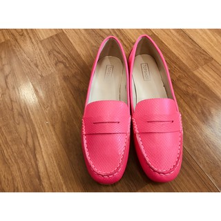 TOPSHOP HOT PINK LEATHER LOAFER  ไซส์ 9UK/ 42EU ของแท้ ใหม่ พร้อมส่ง