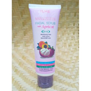 Isme Mangosteen Facial Scrub With Apricot (Detox) 100 g.อีสมี ครีมขัดหน้า มังคุดและแอปริคอท