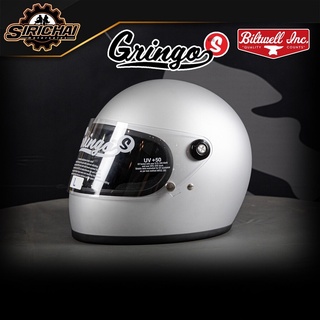 หมวกกันน็อค Biltwell Gringo S Matte Silver Size L ( รับของแถม มูลค่า 399.-)