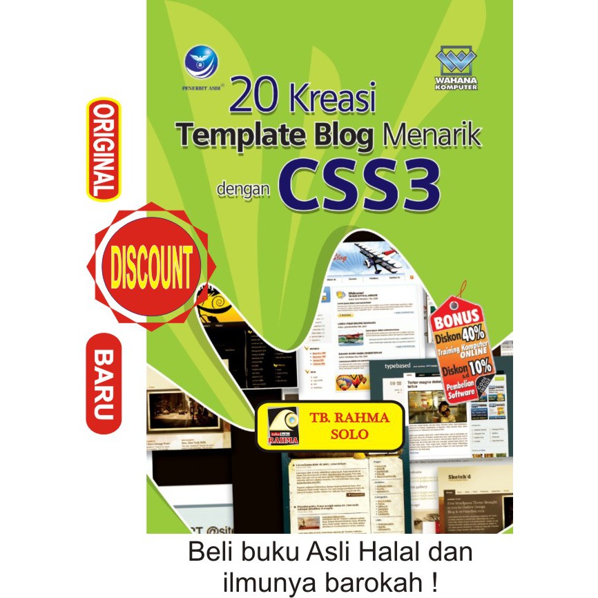 Twenty 20 ATTRACTIVE BLOG ประสิทธิภาพพร้อม CSS3 Wahana คอมพิวเตอร์ Andi หนังสือต้นฉบับ