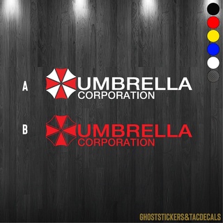 02สติกเกอร์โลโก้Umbrella Corporation งานตัด Resident Evil/Bio Hazard แต่งรถ มอเตอร์ไซค์ สะท้อนแสง3M