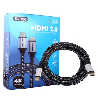 Cable GLINK GL201 (10M)  HDTV 3D 4K (V.2.0) M/Mสายถัก