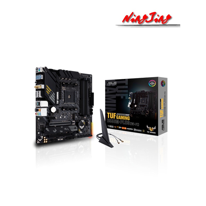 ใหม่ ซ็อกเก็ตเดสก์ท็อป CPU ASUS TUF GAMING B550M PLUS (WI-FI) Micro-ATX B550M AMD B550 DDR4 4800(OC)