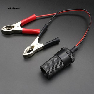 WDTE_Universal 12V Vehicle Battery Terminal Clip-on Cigarette Lighter Adapter Socket