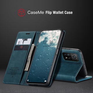 Original Caseme Flip Casing Xiaomi Mi 10T Pro 5G Wallet Case Xiomi Mii10T 5G Card Holder PU Leather Soft TPU Cover