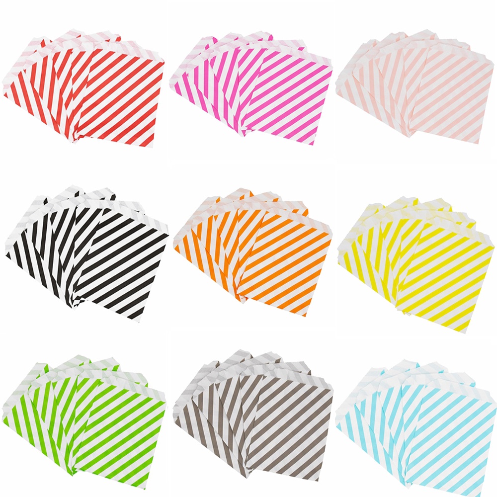 10ชิ้นถุงกระดาษคราฟท์สีถุงของขวัญสําหรับงานแต่งงานวันเกิดขนมถุงขนมพรรคคริสต์มาสห่ออุปกรณ์13*18เซนติเมตร