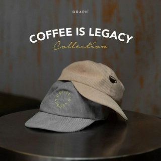 หมวกแก๊ป ผ้าลูกฟูก Shallow cap Coffee is legacy