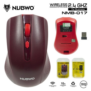 เมาส์ WIRELESS MOUSE NUBWO (NMB-017) RED เม้าส์ เมาส์ทำงาน เมาส์ไร้สาย เมาส์บลูทูธ เมาส์คุณภาพ เมาส์ราคาถูก เมาส์คลิ้กเง