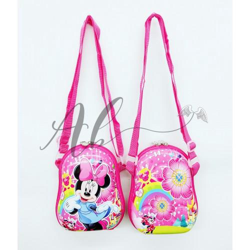 กระเป๋าสะพายไหล่ Eva แบบแข็ง ลายการ์ตูน Mickey Minnie Angel Baby สําหรับเด็ก