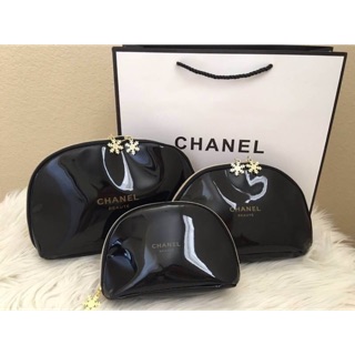 Chanel Snowflake Cosmetic Pouch Value Set