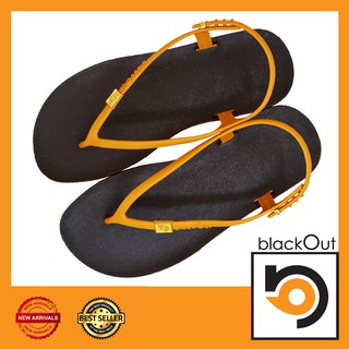 🔰 BlackOut Flipper Slingback 🔰 รองเท้ารัดส้น กันลื่น พื้นโกโก้