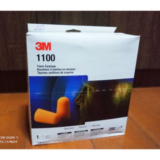 โฟมอุดหู ป้องกันเสียง 3M 1100 ( 1box/200pair )