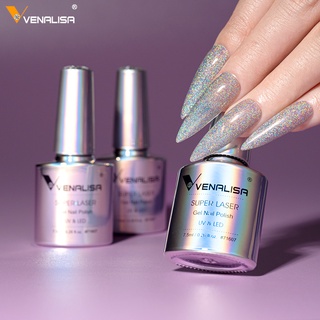 Super Laser กากเพชรเลเซอร์แน่นๆ วิ้งๆ สีสวยไม่เหมือนใคร Venalisa ยาทาเล็บเจล