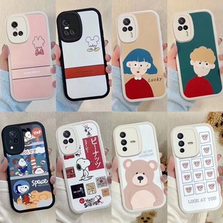 Leather snoopy เคส Vivo Y33S Y33T Y21 Y21T Soft Case Mickey Minnie Vivo Y76 Y15S Y12S Y17 Y30 Y50 Y20S Phone Cover Vivo Y21 เคสโทรศัพท์ แบบนุ่ม