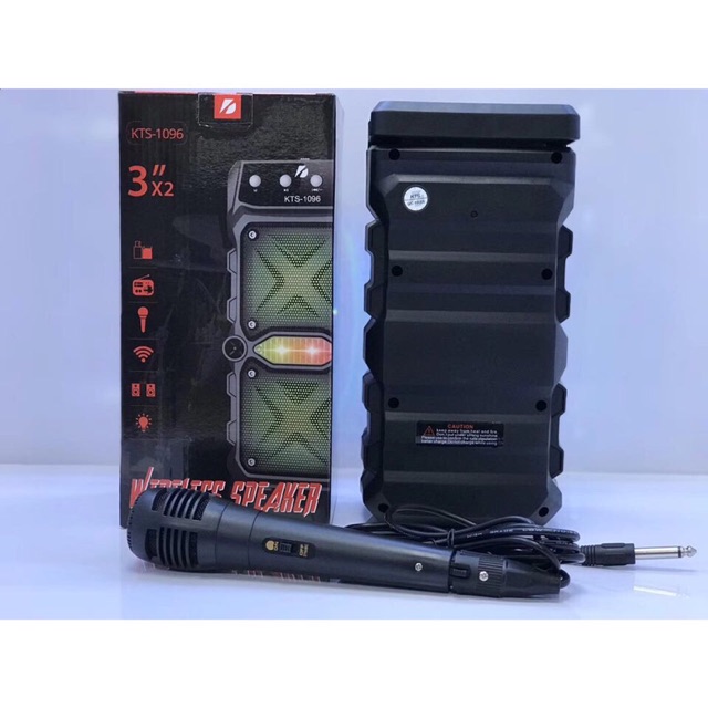 XSHOP KTS-1096 ลำโพงบลูทูธเอนกประสงค์ มีแบตในตัว ลำโพง 2ดอก เสียงดี พกพาสะดวก