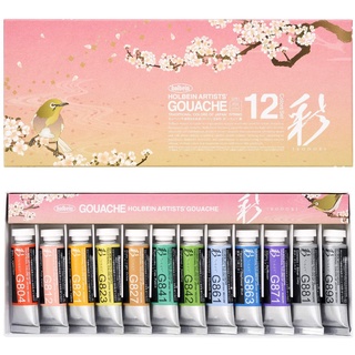 Holbein Opaque สีน้ํา Gouache  15 มล. 12 สี