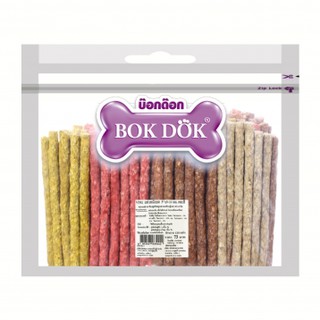 (VP45)Bok dok(บ็อกด็อก) แท่งหนังบด (คละสี) (100ชิ้น/แพ็ค)