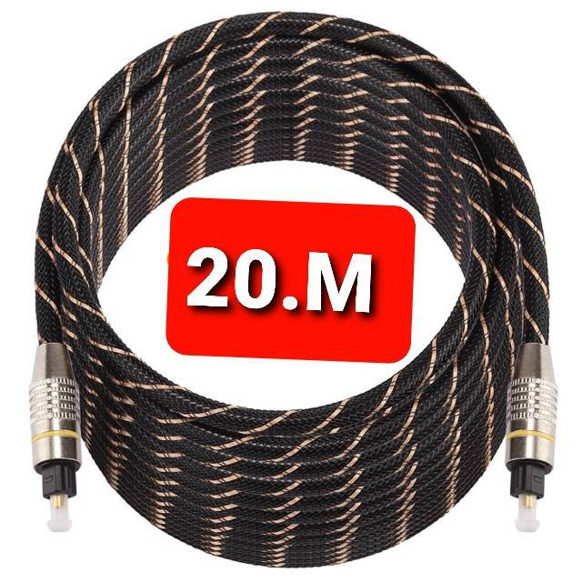 ลดราคา สายเสียง 20M Digital Optical Audio Cable AUX Cables Fiber Toslink Converter for FOR DVD/TV/Computer ยาว 20เมตร - intl #สินค้าเพิ่มเติม สายต่อจอ Monitor แปรงไฟฟ้า สายpower ac สาย HDMI