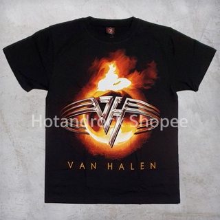 เสื้อยืดผ้าฝ้ายพรีเมี่ยม เสื้อวง Van Halen TDM 0806 Hotandrock