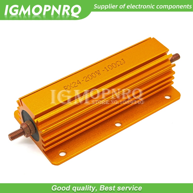ตัวต้านทานอลูมิเนียมโลหะ 200W 0.1~1K 0.15 0.2 0.5 1 1.5 2 6 8 10 15 20 100 150 300 400 1K โอห์ม 1 ชิ้น