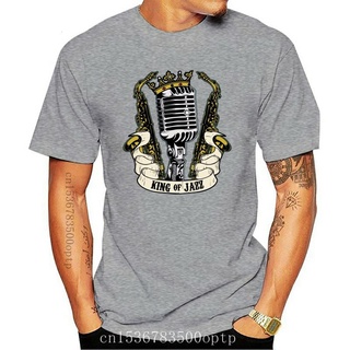 [S-5XL]เสื้อยืดลําลอง ลาย King of Jazz Microphone Sophone Jazz เข้ากับทุกการแต่งกาย สําหรับผู้ชาย และผู้หญิง 902541